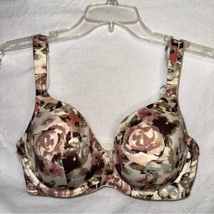 Soma 34DD Classic Allura Bra with Underwire Back Closure Neutral Floral, EUC